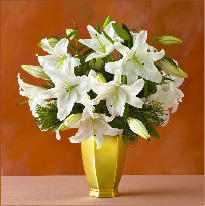 Martha Stewart Casablance Lily and Evergreen Bouquet.tif
