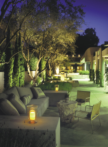 Luxe Sunset Boulevard serene outdoor lounge
