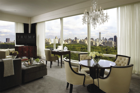 Living room of a Trump International Hotel & Tower New York suite