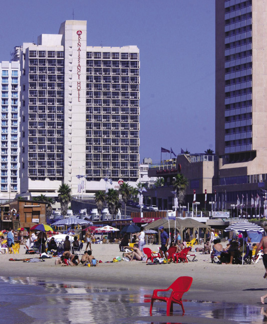 The beach in Tel Aviv