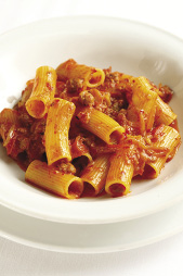 Rigatoni with a very spicy anduja sausage