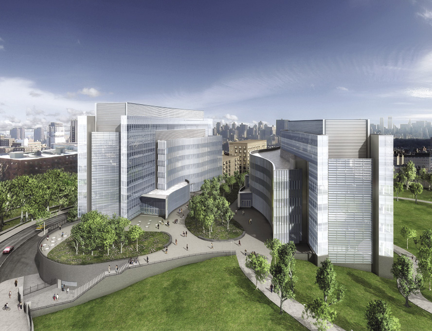 Rendering of the CUNY Advanced Science Research Center and CCNY Science Building, New York