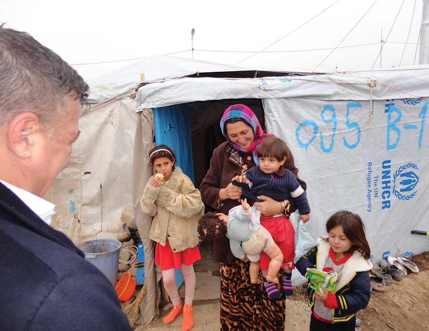 Todd Kozel visiting the Syrian refugee camps