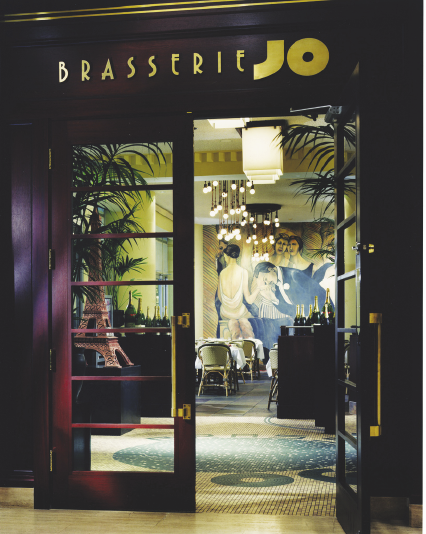 Brasserie JO restaurant’s lobby entrance<