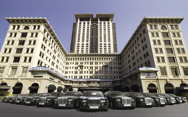 The Peninsula Hong Kong with its fleet of Rolls-Royces