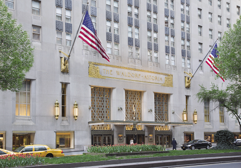 The Waldorf Astoria New York Park Avenue entrance