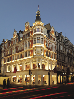 Exterior of the Bally flagship shop in London