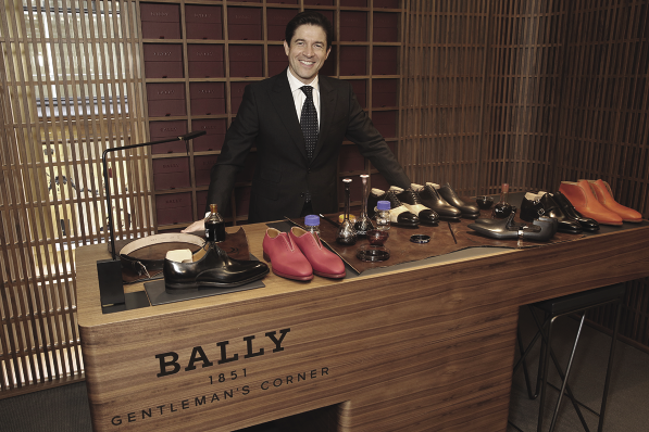Frédéric de Narp at the Gentleman’s Corner of the flagship Bally shop in London
