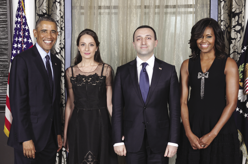 H.E. and Mrs. Irakli Garibashvili with U.S. President and Mrs. Barak Obama