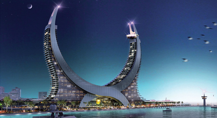 Katara Towers, in Qatar’s Lusail Marina District