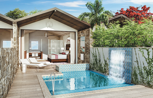 Beachfront Honeymoon Butler Room with Private Pool Sanctuary at Sandals Halcyon Beach