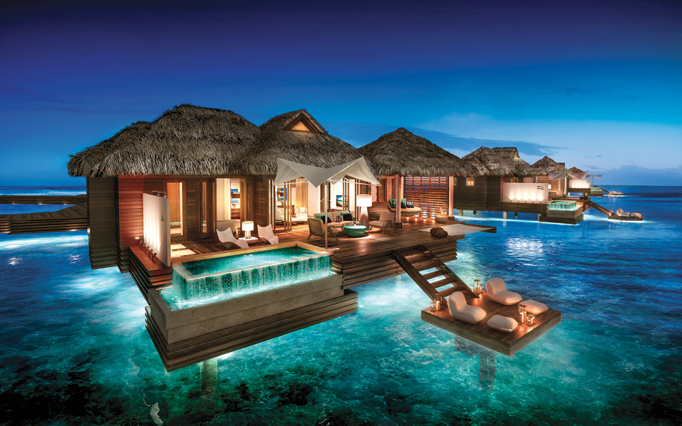 Over the Water Private Island Butler Villa with Infinity Pool at Sandals Royal Caribbean