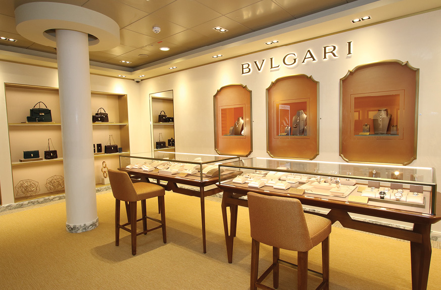 A Starboard Cruise Services onboard BVLGARI store