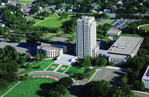 North Dakota’s State Capitol complex in Bismarck