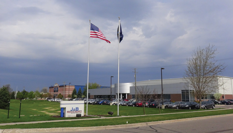 J&B Medical’s headquarters in Wixom, Michigan