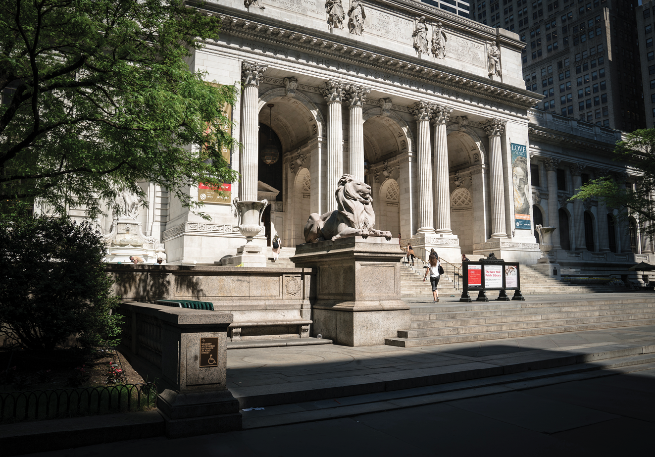The New York Public Library on Fifth Avenue in Midtown Manhattan