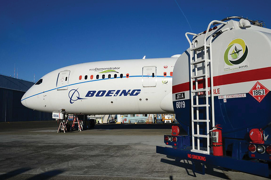 Boeing’s sustainable aviation fuel “Ecodemonstrator”