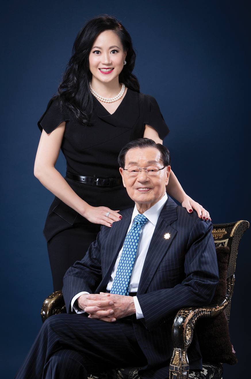 Dr. James S.C. Chao with his youngest and sixth daughter, Chair & CEO of Foremost Group, Angela Chao