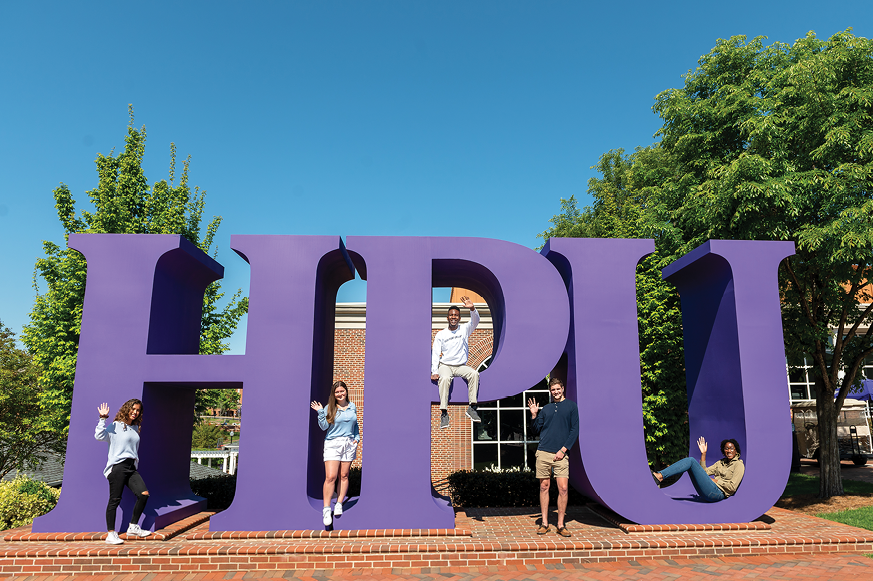 Students at High Point University hail from all 50 states and more than 30 countries