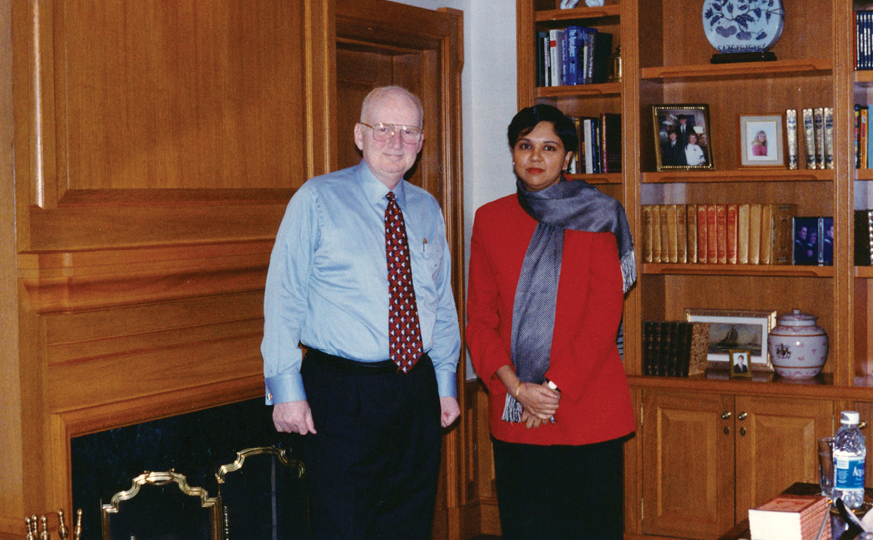 Indra Nooyi with Wayne Calloway, former Chairman and CEO of PepsiCo