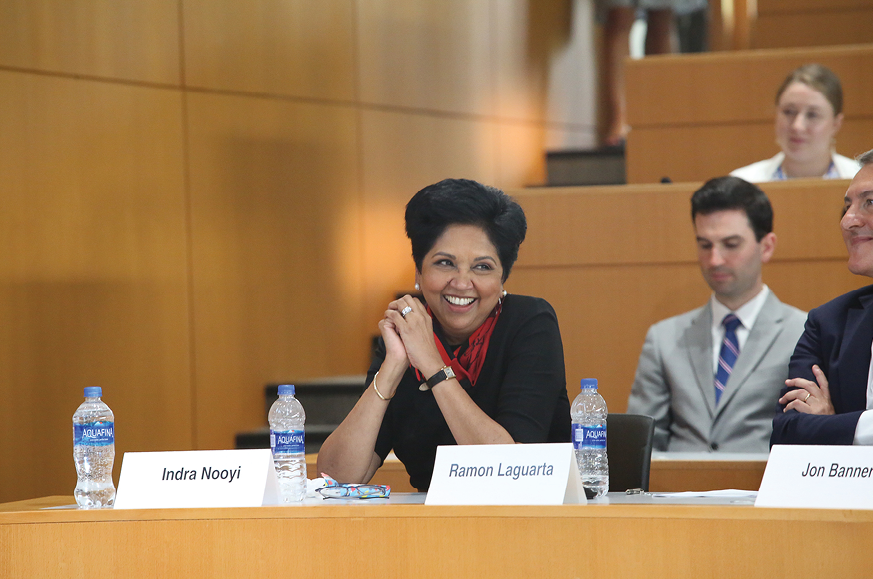 Indra Nooyi during her last day as CEO of PepsiCo