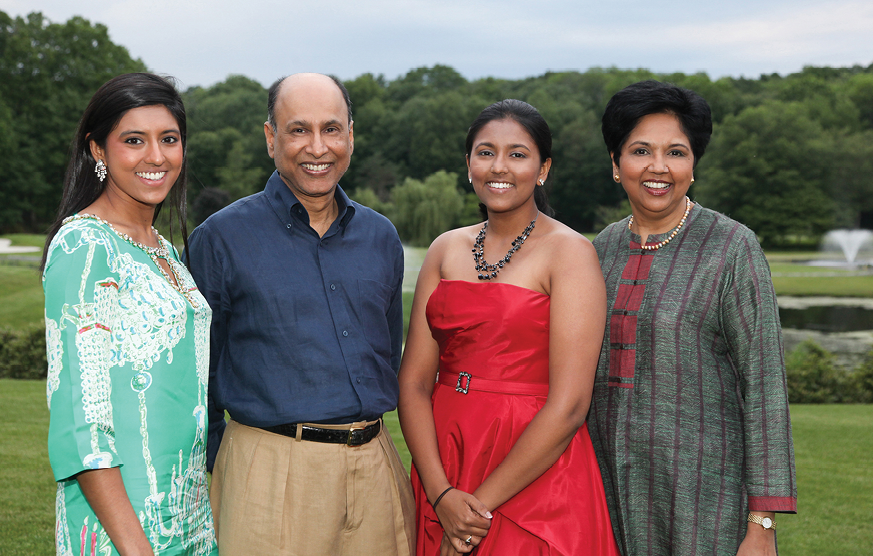 Indra Nooyi with her family