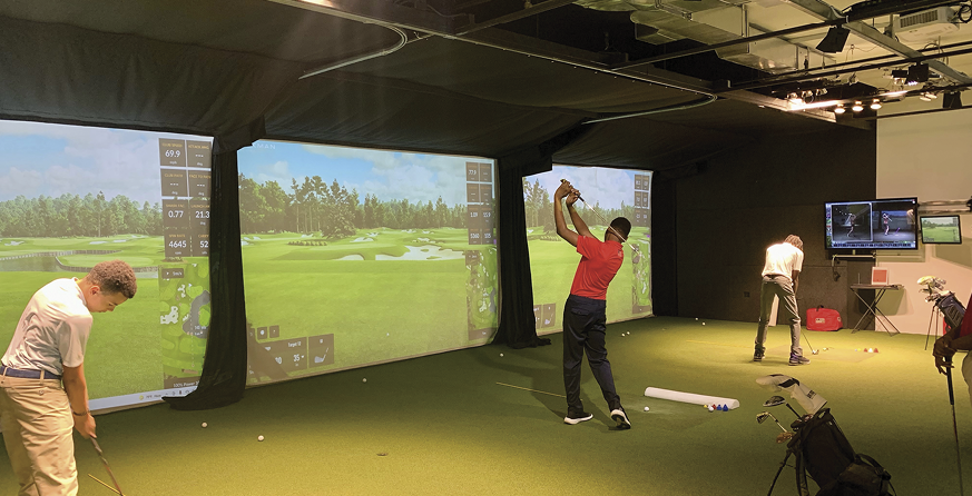 Golf simulators at The Bridge Golf Foundation