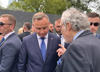 Irwin Redlener with Andrzej Duda, President of Poland