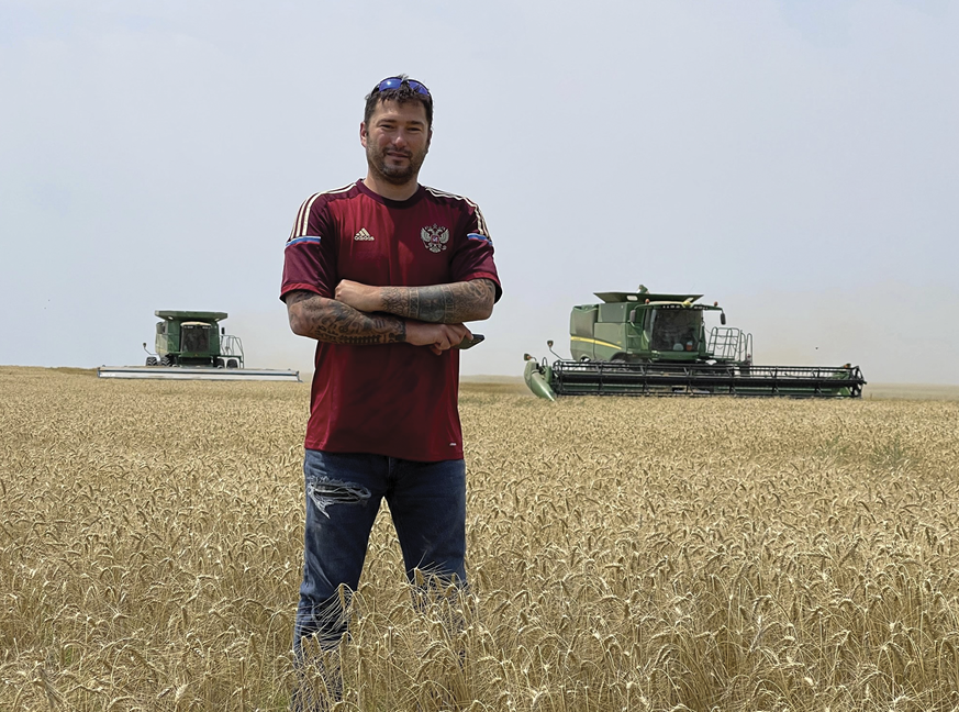 Stefan Soloviev in a Crossroads Agriculture wheat field