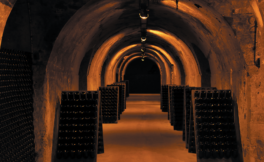 The caves of Champagne Tattinger