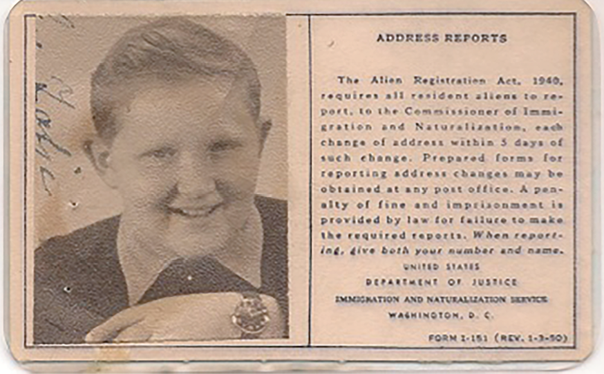 Michael Bornstein USDOJ Displaced Person Card