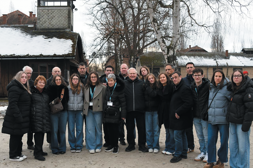 Michael Bornstein Family at Auschwitz