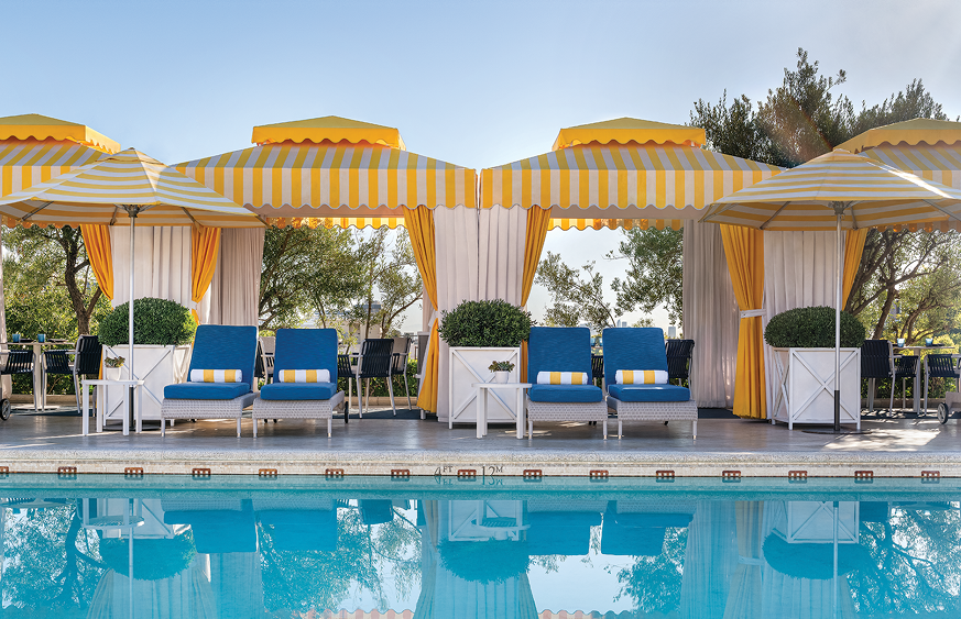 The Peninsula Beverly Hills Pool cabanas