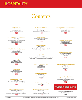 LEADERS Hospitality Contents