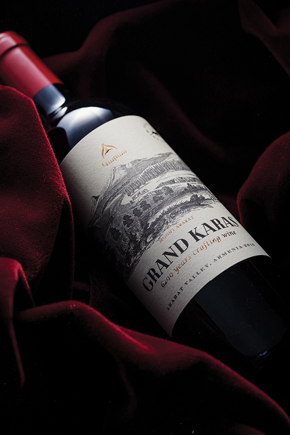 Karas Wines vineyards in Armenia with Mount Ararat in the distance