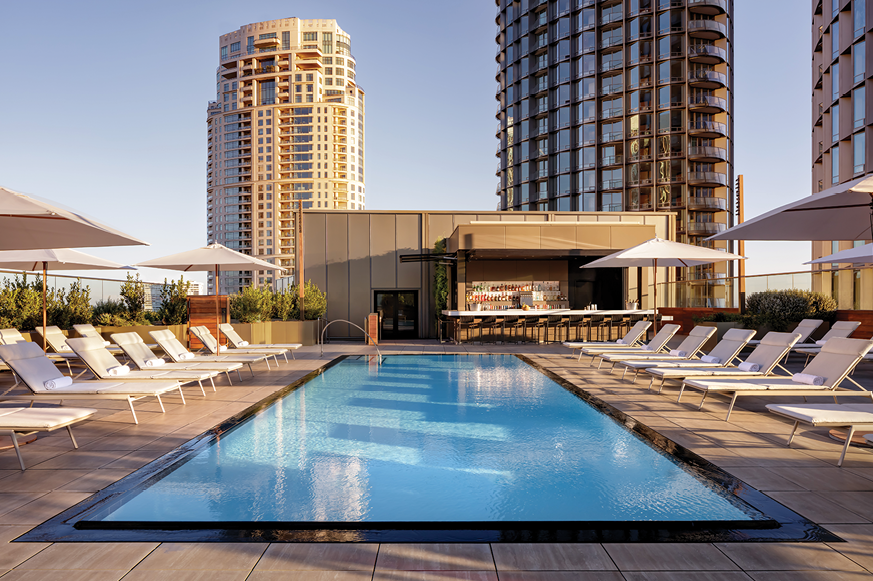 Fairmont Century Plaza rooftop pool