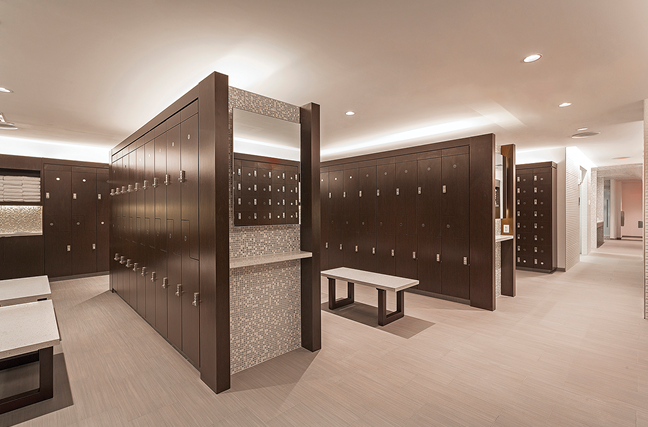 Empire State Building Fitness Center locker room